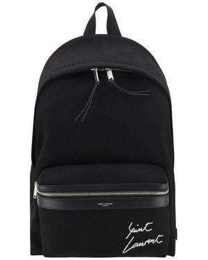 Saint Laurent Logo's Backpack - Black