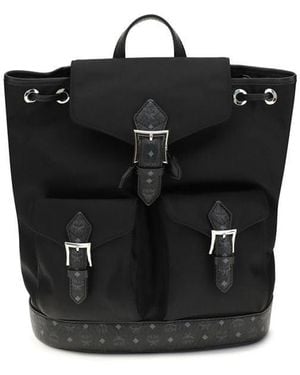 MCM Black Nylon Backpack