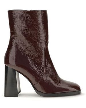 Stuart Weitzman Calf Leather Bos Taurus Ankle Boots - Brown