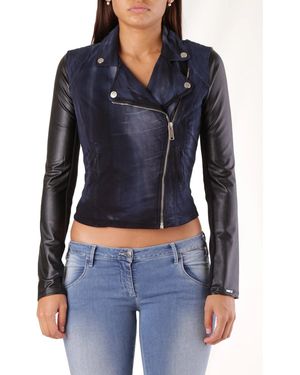 Met Cotton Biker Jacket - Blue