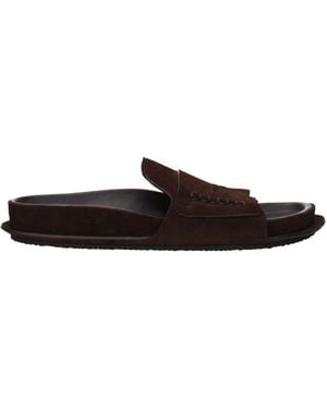 Jacquemus Clogs And Mules Suede/Dark - Brown