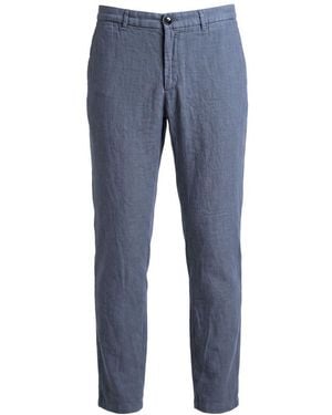 Trussardi Blue Flax Men Trousers