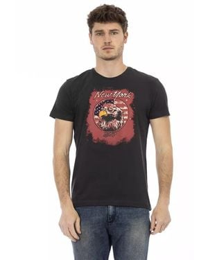 TRUSSARDI ACTION Black Cotton Men T