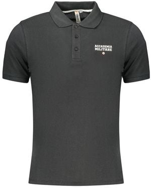 Accademia Militare Black Cotton Men's Polo Shirt