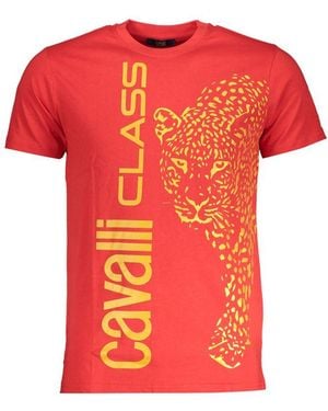 Roberto Cavalli Cotton T-Shirt - Red