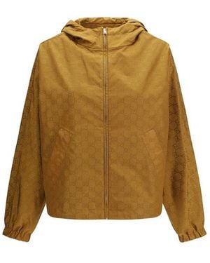 Gucci Beige Nylon Shell Jacket - Natural