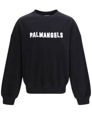 Palm Angels Black Cotton Sweatshirt