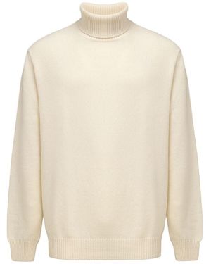 Cruciani White Cashmere Turtleneck