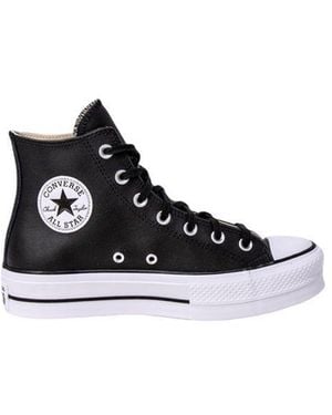 Converse Black Polyethylene Platform Sneakers
