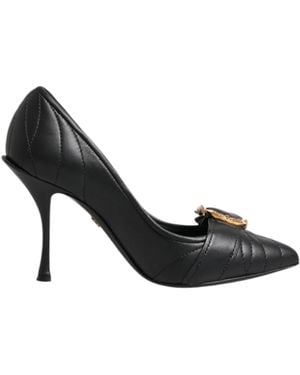 Dolce & Gabbana Bow Court Shoes Satin Cr1176Aw428 Viscose - Black