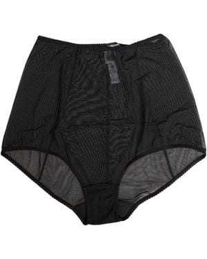 Dolce & Gabbana High Waist Mesh Sheer Shapewear Underwear Polyamide (Nylon) Clothing - Black