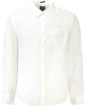 Guess White Linen Mens Shirt