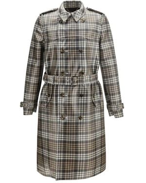 Burberry Brown Polyester Coat - Grey