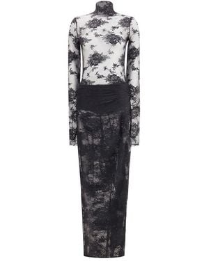 ANDAMANE Tessa Sheer Lace Jumpsuit - Black