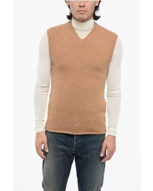 Dolce & Gabbana Re-edition Sleeveless Wool Blend Sweater - It46 | S - Natural