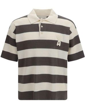 Ami Paris Ami De Coeur Polo Shirt - Grey
