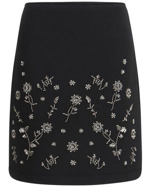 Max Mara Black Polyester Mini Skirt