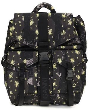 Ganni Recycled Polyamide Backpack - Black
