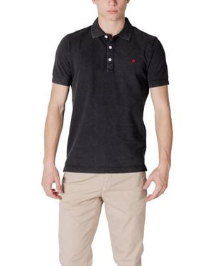 Replay Black Cotton Polo Shirt