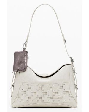 Desigual Beige Polyurethane Shoulder Bag - Grey
