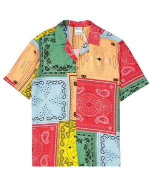 Marcelo Burlon Colour-Block Shirt - Green