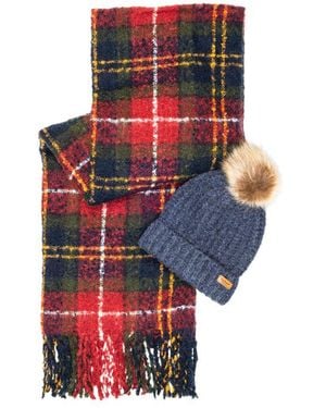 Barbour Bordeaux Polyester Scarf - Red