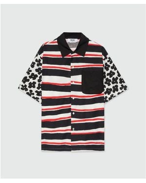 MSGM Black Cotton Blouse