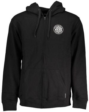 Vans Sleek Zip Hoodie With Logo Print - Black