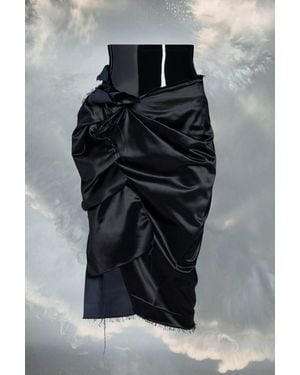 Maison Margiela Black Fibres Midi Skirt