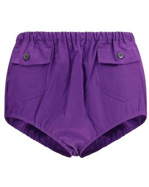 Prada Purple Cotton Bermuda Shorts