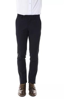 Uominitaliani Grey Wool Men's Suit Pant - Blue