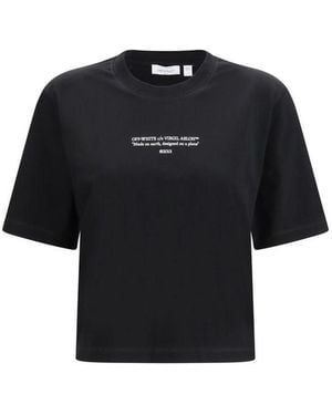 Off-White c/o Virgil Abloh Cotton T-Shirt - Black