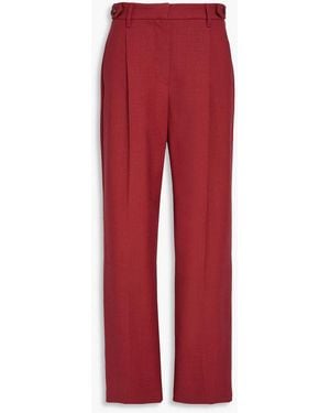 Brunello Cucinelli Multicolour Wool Casual Trousers - Red