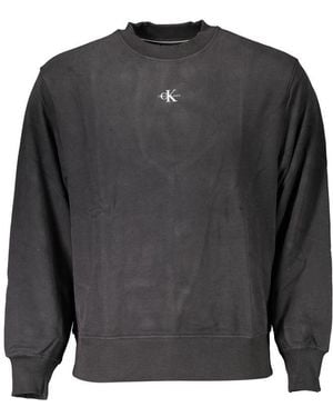 Calvin Klein Black Cotton Men Sweater - Gray