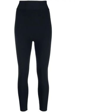 P.A.R.O.S.H. High-Waisted Elasticated-Waistband Leggings - Blue