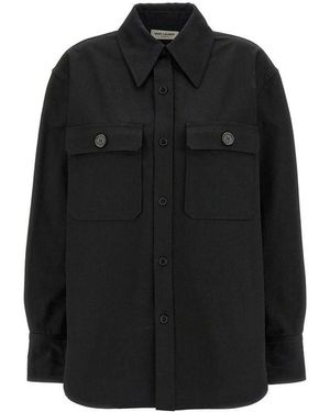 Saint Laurent Cotton Shirt - Black