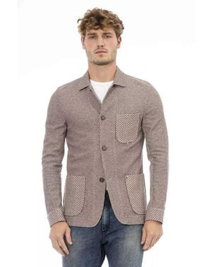 DISTRETTO12 Beige Cotton Blazer - Gray