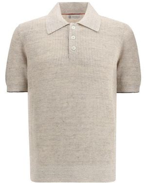 Brunello Cucinelli Beige Cotton Sweatshirt - Natural