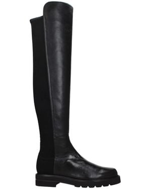 Stuart Weitzman Otk Leather Boots - Black