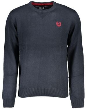 Gianmarco Venturi Blue Cotton Men's Jumper