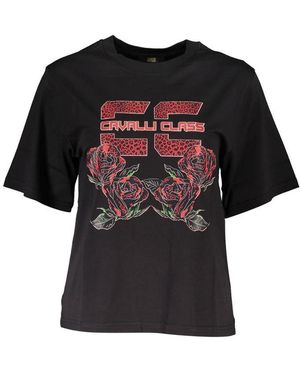 Roberto Cavalli Cotton T-Shirt - Black