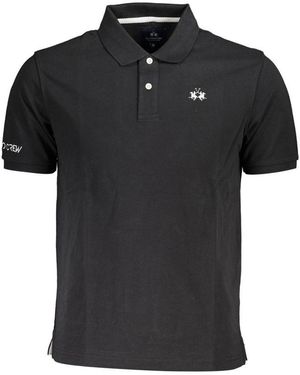 La Martina Cotton Polo Shirt - Black