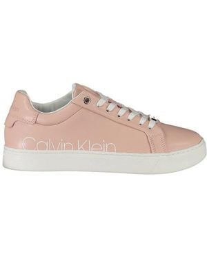 Calvin Klein Pink Leather Trainer