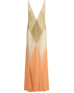 The Attico Sleeveless Long Dress - Metallic