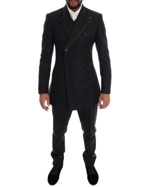 Dolce & Gabbana Grey Wool Double Breasted 3 Piece Suit - Multicolour