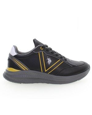U.S. POLO ASSN. Black Polyester Trainer - Multicolour