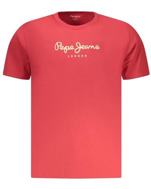 Pepe Jeans Rosso Cotton Men T - Pink