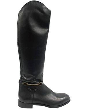 Borbonese Black Leather Boot