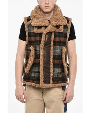 DSquared² Multi Fabric Padded Vest - Black