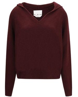 Sa Su Phi Bordeaux Cashmere Hoodie - Purple